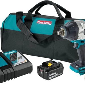 Makita XWT19T 18V LXT® Lithium-Ion Brushless Cordless 3-Speed 1/2" Sq. Drive Impact Wrench Kit w/Detent Anvil (5.0Ah)